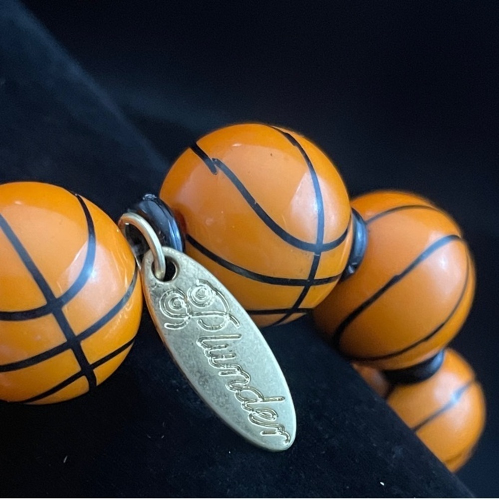 Plunder Design Fashion Jewelry Got Game Basketball Elastic Bracelet NWOT - Picture 7 of 7